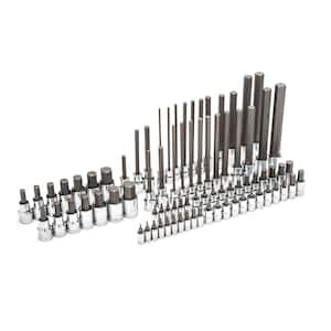 1/4 in., 3/8 in. and 1/2 in. Drive, SAE and Metric Bit Socket Set (81-Piece)