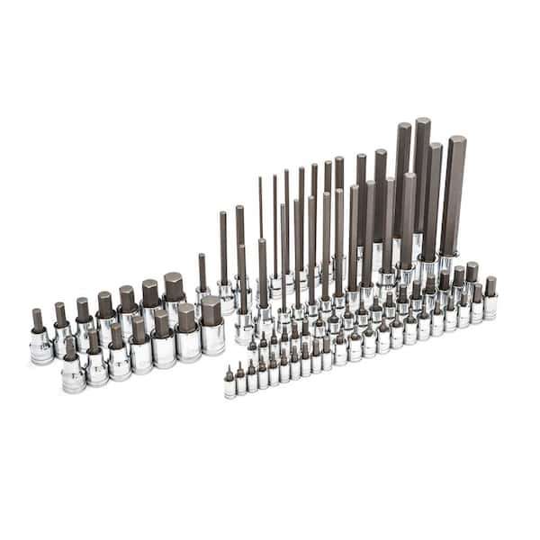 GEARWRENCH 1/4 in., 3/8 in. and 1/2 in. Drive, SAE and Metric Bit Socket Set (81-Piece)