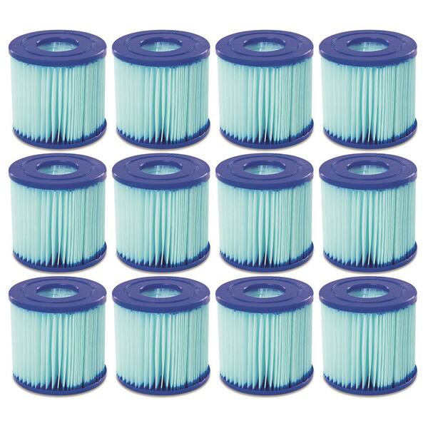 Bestway Antimicrobial Type VII/D Cartridge Pool Filter (12-Pack)