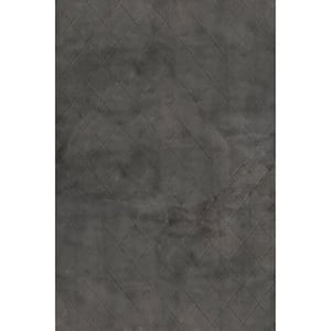 Amy Machine Washable Charcoal 2 ft. x 8 ft. Solid Runner Rug