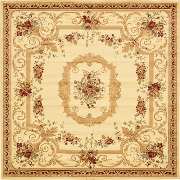 Unique Loom Versailles Henry Ivory 10' 0 x 10' 0 Square Rug