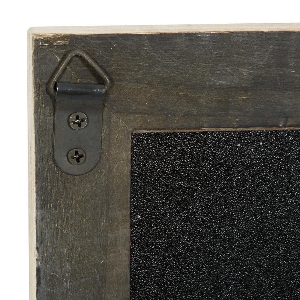 Brown Wood Beaded Framed Weekly Calendar Chalkboard