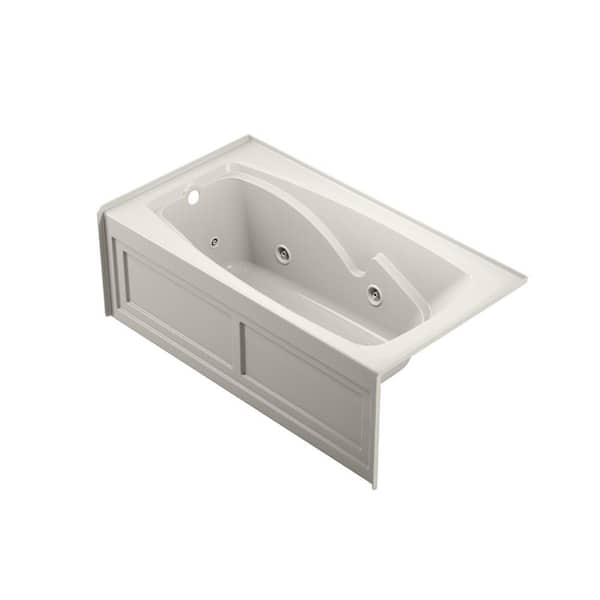 JACUZZI Cetra 60 in. x 32 in. Whirlpool Bathtub with Left Drain in Oyster