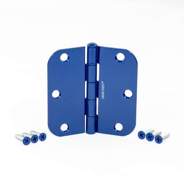 3-1/2 in. Cobalt Blue Interior Door Hinge with Matching Screws HH3