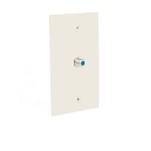 Coaxial Cable Wall Plate, Light Almond