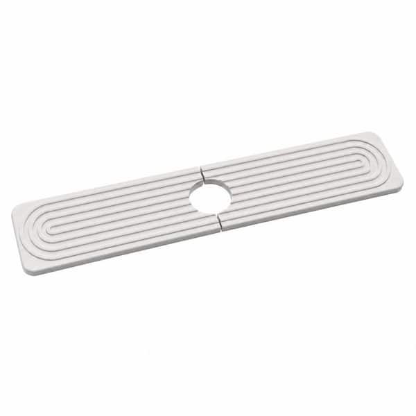 24 in. Countertop-Supported Installation Sink Front Trays, Long Diatomite Fast Drying Stone Sink Front Tray, Light Grey