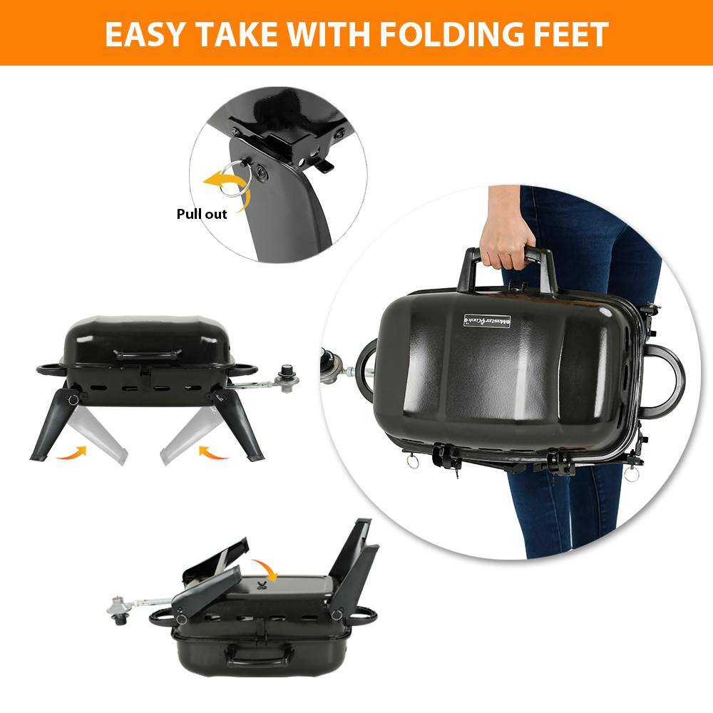 Compact Black Ceramic Portable Propane Gas Grill