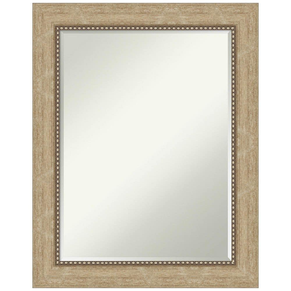 Astor Champagne 23 in. x 29 in. Petite Bevel Classic Rectangle Framed Bathroom Wall Mirror price history on PriceWatchPro