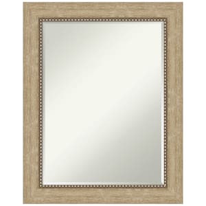 Astor Champagne 23 in. x 29 in. Petite Bevel Classic Rectangle Framed Bathroom Wall Mirror