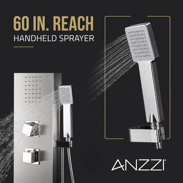 ANZZI Expanse Series 57 in. 2-Jetted Full Body Shower Panel System