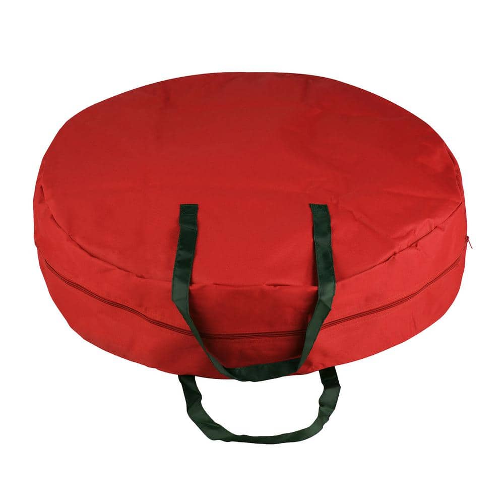 UPC 193420000122 product image for 30 in. Artificial Red Canvas Supreme Christmas Wreath Storage Bag | upcitemdb.com