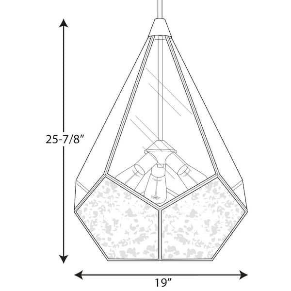 Cinq 3-Light Brushed Nickel Pendant