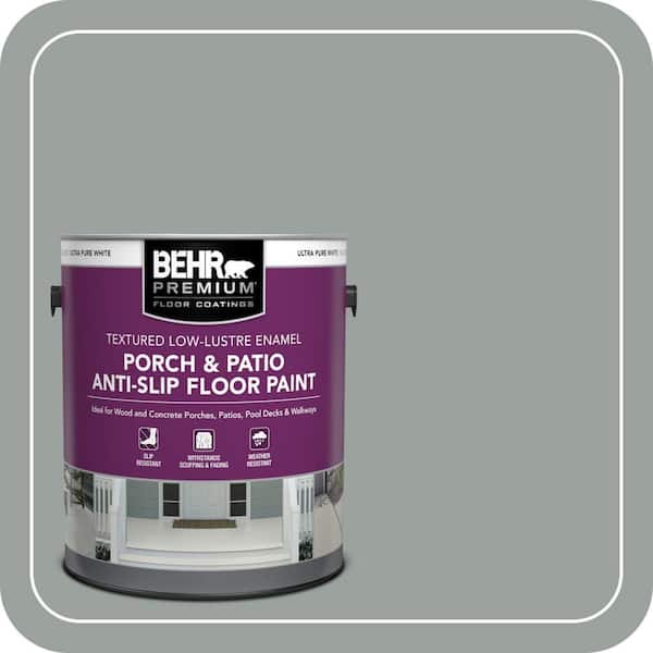 1 gal. #PPU11-16 Brampton Gray Textured Low-Lustre Enamel Interior/Exterior Porch and Patio Anti-Slip Floor Paint
