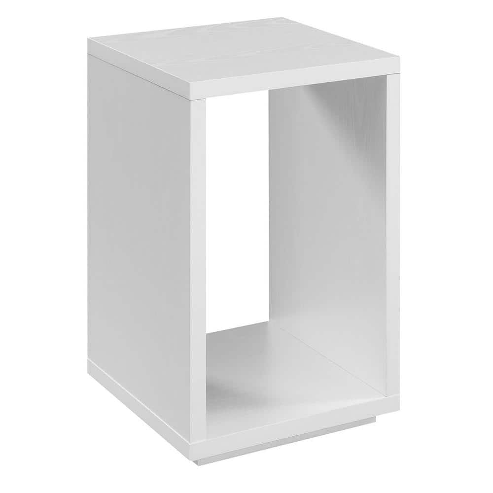 Northfield Admiral 16" White Square End Table with Shelf