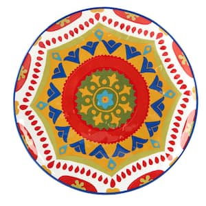 Spice Love 3.5 in. Multi-Colored Earthenware Round Platter