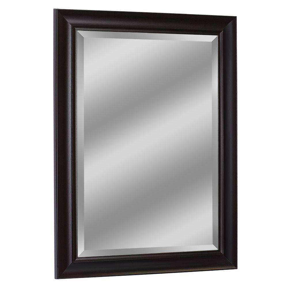 Reviews For Deco Mirror 37 In W X 47 In H Framed Rectangular Beveled Edge Bathroom Vanity Mirror In Espresso 6267 The Home Depot