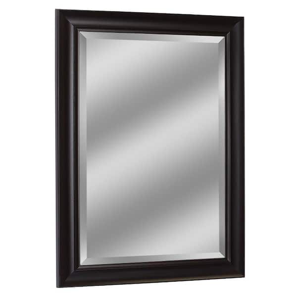 Deco Mirror 29 in. W x 35 in. H Framed Rectangular Beveled Edge Bathroom Vanity Mirror in Espresso