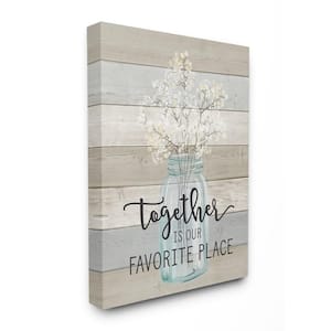 30 in. x 40 in. "Together is Our Favorite Place" by Lettered and Lined Printed Canvas Wall Art