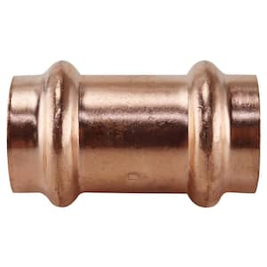 3/4 in. x 3/4 in. Copper Press x Press Pressure Coupling with Dimple Stop