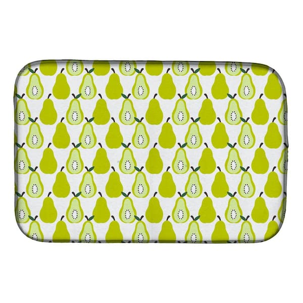 14 in. x 21 in. Watermelon on Lime Green Dish Drying Mat
