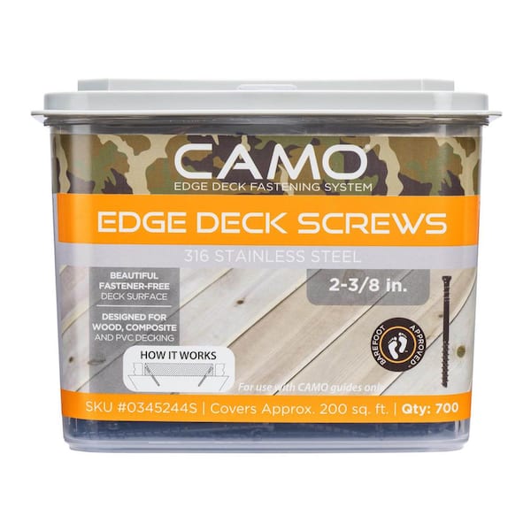 CAMO 2-⅜ in. 316 Stainless Steel Trimhead Hidden Edge Deck Screw (700-Count)