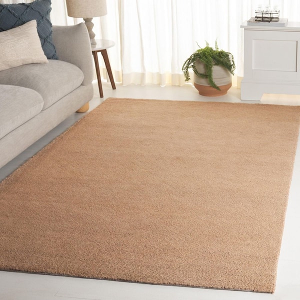 Natural Fiber 8 ft. x 10 ft. Natural Modern Solid Area Rug