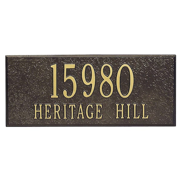 Whitehall Products Personalized Bronze Mailbox Side Plaque