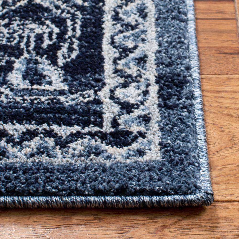 Navy Blue Synthetic Traditional Oriental 9' x 12' Area Rug