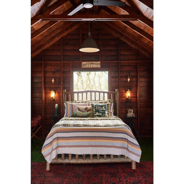 Camp Wandawega 3-Piece Multi-Colored Lodge Stripe Reversible Cotton Flannel King Comforter Set