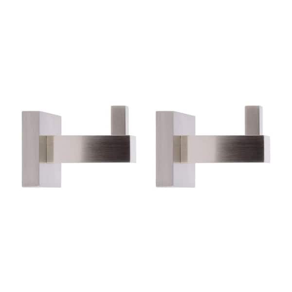Capri 2-Piece Robe Hook Set in Brushed Nickel