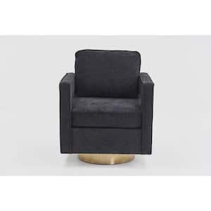 Black 360 Degree Swivel Barrel Chair