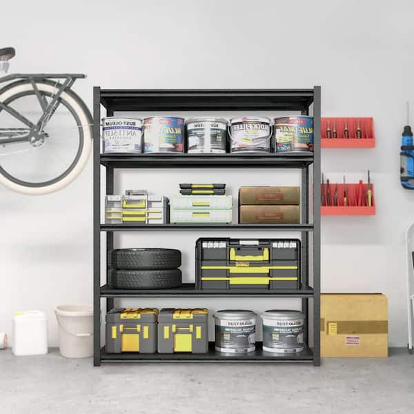 Siavonce 2-Pieces 5-Tier Metal Shelves 2000 lbs. Storage