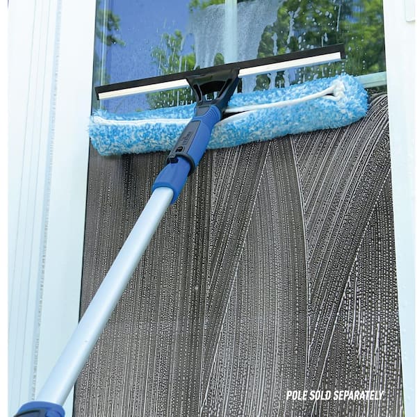 14 in. 2-in-1 Window Cleaner Squeegee & Scrubber Combi