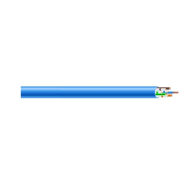 Southwire 1,000 ft. Blue 24/4 Solid CU CAT5e CMP (Plenum) Data Cable