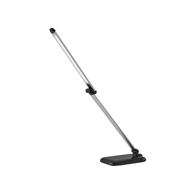 Adesso 25 in. Black and Silver LED Desk Lamp with Color Temperature  Changing HW-T4425C - The Home Depot