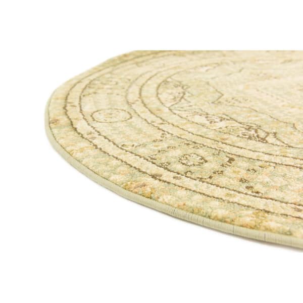 Palace Jackson Light Green 3' 3 x 3' 3 Round Rug