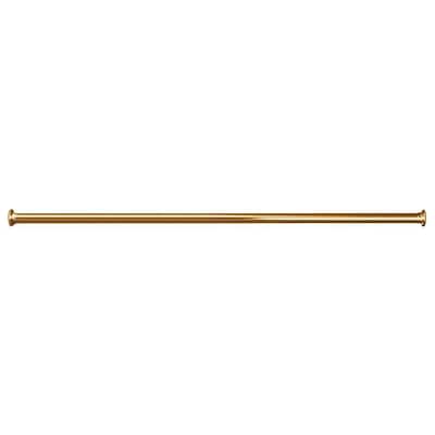 84 in. Straight Shower Rod with Flanges in Polished Brass
