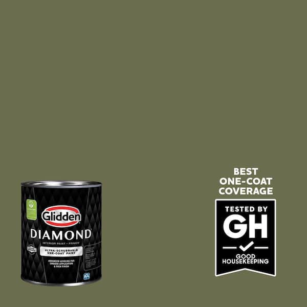 Glidden Diamond 1 qt. PPG1123-7 Rustling Leaves Flat Interior Paint with Primer