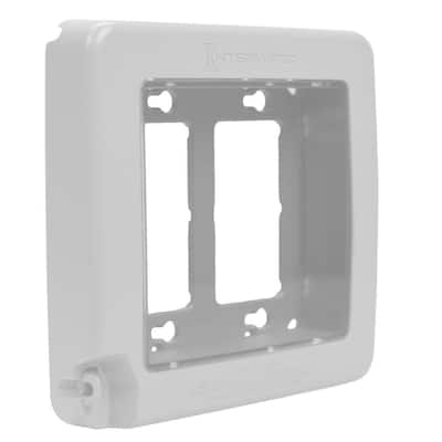 WP7200 Plastic White Double-Gang Low-Profile In-Use Weatherproof Cover 16 Configurations