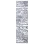 World Rug Gallery Moderns Shades Abstract Gray 2 ft. x 7 ft. Runner Rug ...