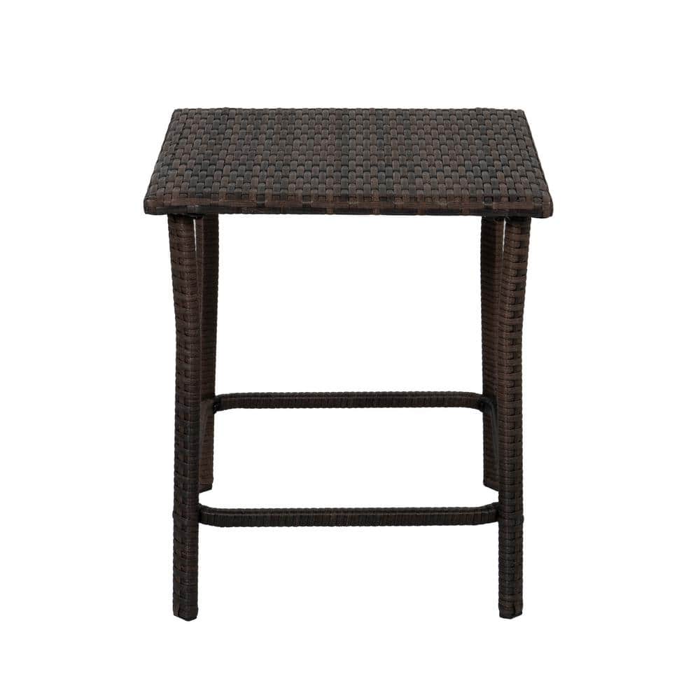Coffee and Beige 3-Piece Wicker Patio Bistro Set