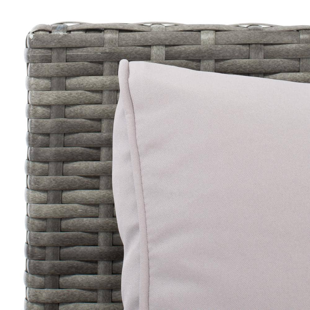 Vellor Gray Wicker 4-Piece Outdoor Patio Set with Cushions