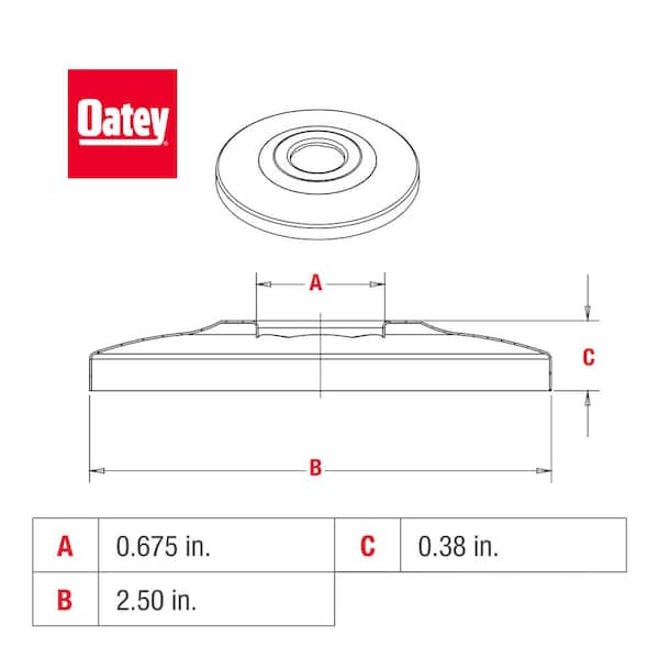 3/8 in. x 2-1/2 in. Iron Pipe Size Flange Escutcheon Plate in Chrome-Plated Steel