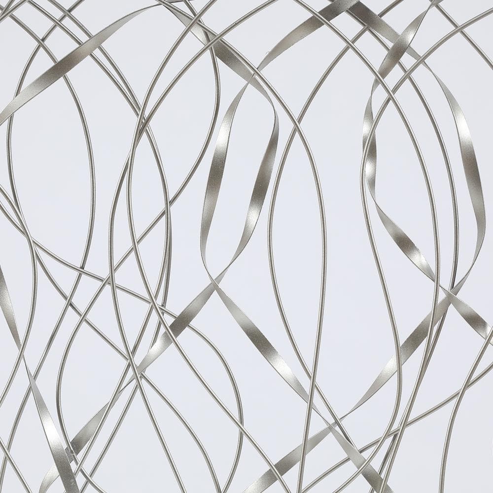 Large Silver and Black Metal Infinity Wall Sculpture
