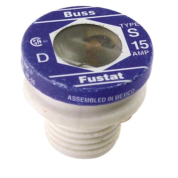 Cooper Bussmann S Series 15 Amp Plug Fuses (2-Pack)