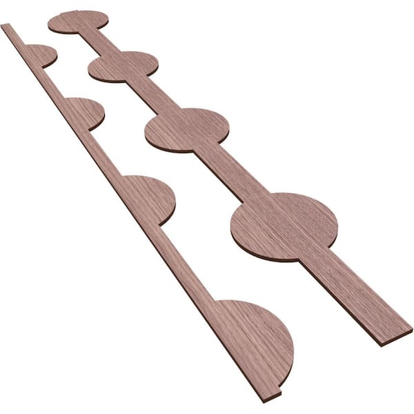 Ekena Millwork Bridgeport 47 in. H x 0.25 in. W Slatwall Panels in Walnut 12-Pack