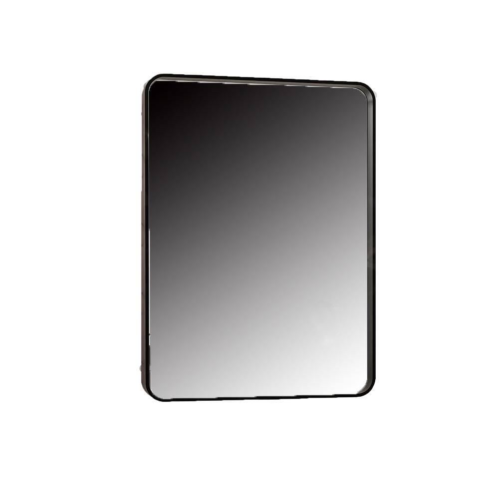 24 in. W x 32 in. H Rectangular Framed Aluminum Wall Bathroom Vanity Mirror in Black price history on PriceWatchPro