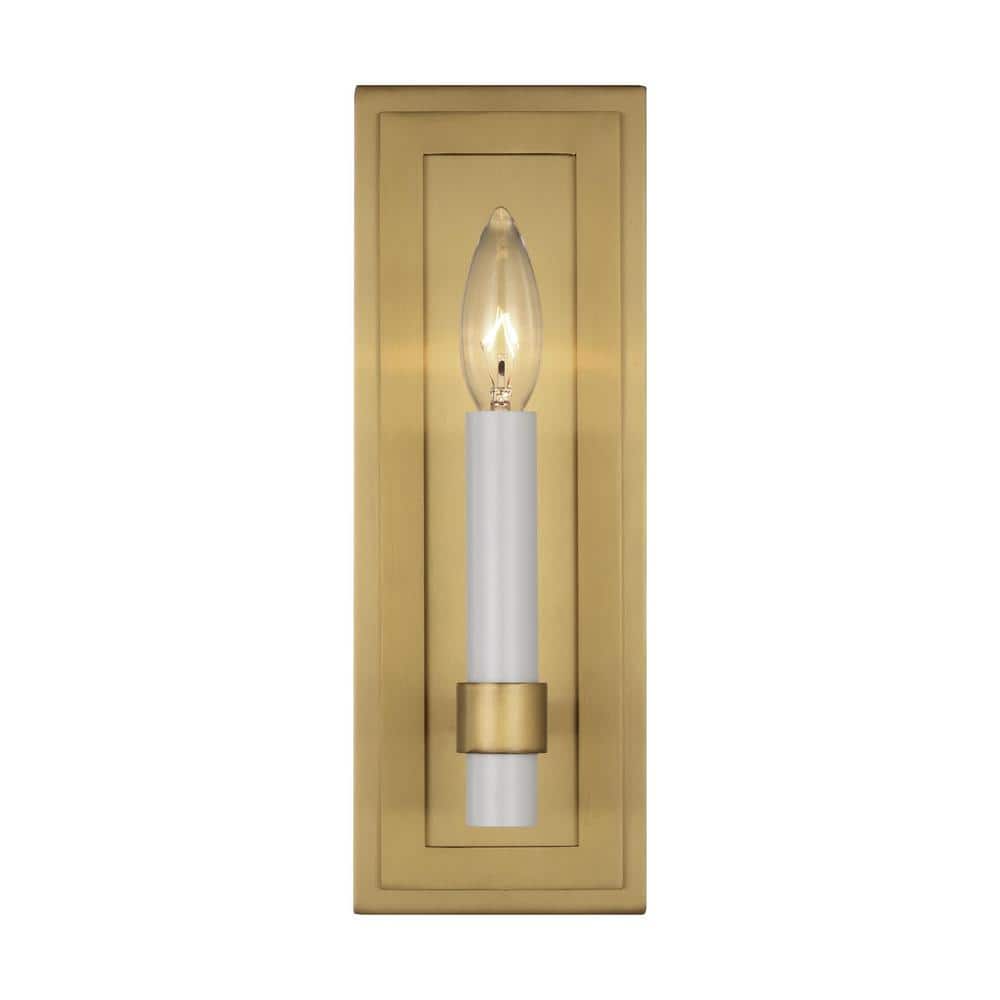 Burnished Brass 1-Light Candle Wall Sconce