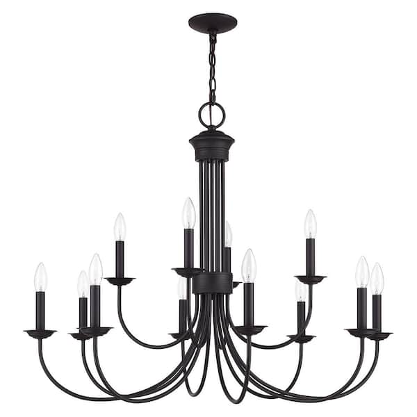 Estate 12-Light Brone Chandelier