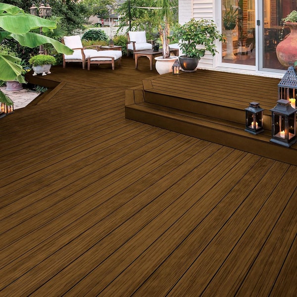 Olympic Maximum 1 gal. ST-2028 Tobacco Semi-Transparent Exterior Stain and  Sealer in One Low VOC OLY707-01